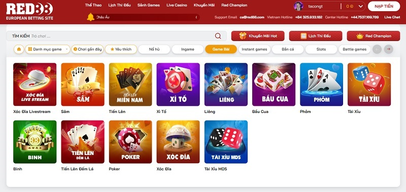 Game bài red88 có nhiều ưu điểm vượt bậc